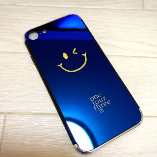 新品 青 スマイル ニコちゃん iPhone7/8 ケース 綺麗(iPhoneケース)