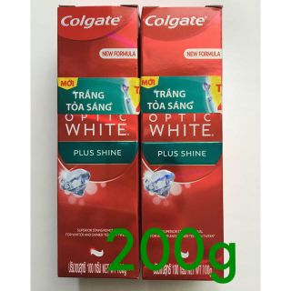 colgate optic white plus shine 200g(歯磨き粉)