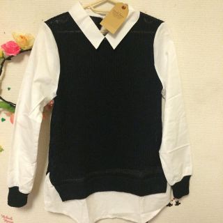 ダブルネーム(DOUBLE NAME)の新品♡襟付きニット(ニット/セーター)