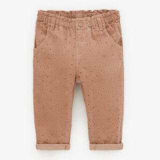 ザラキッズ(ZARA KIDS)の新品タグ付☆ザラベイビー  コーデュロイドット柄ストレッチパンツ(パンツ)