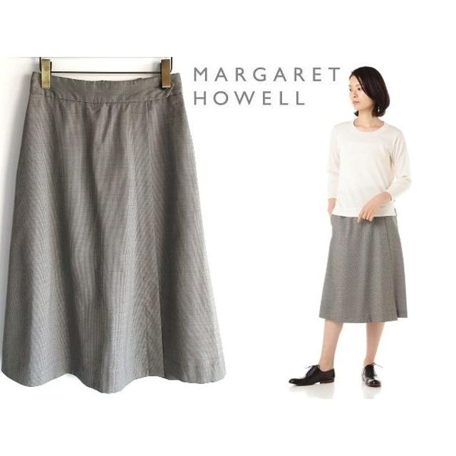 美品 2019AW マーガレットハウエル 千鳥格子 ラップキュロットパンツ