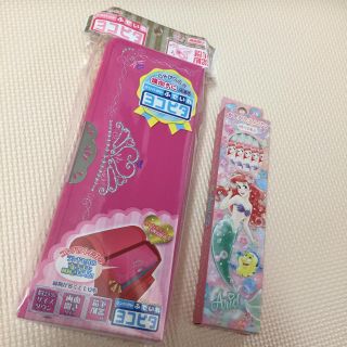 アリエル(アリエル)のアリエル 鉛筆 ヨコピタ ピンク 筆箱 新品(ペンケース/筆箱)