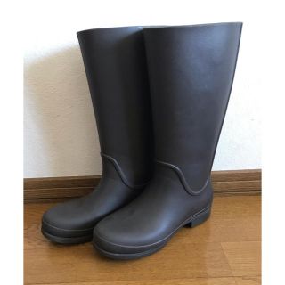 クロックス(crocs)のクロックス  レインブーツ  ブラウン　23(レインブーツ/長靴)