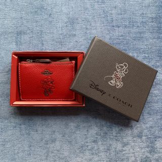 コーチ(COACH)の新品コーチcoach ディズニー ミニー コラボ コインケース 小銭入れ(コインケース/小銭入れ)