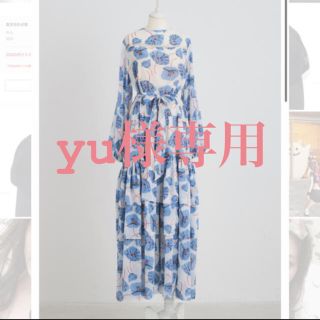 Rosary moon - yu様専用 Flower Teared Gather Dressの通販 by M
