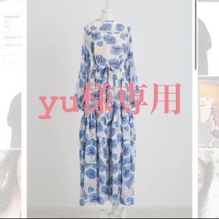 ロザリームーン(Rosary moon)のyu様専用　Flower Teared Gather Dress(ロングワンピース/マキシワンピース)