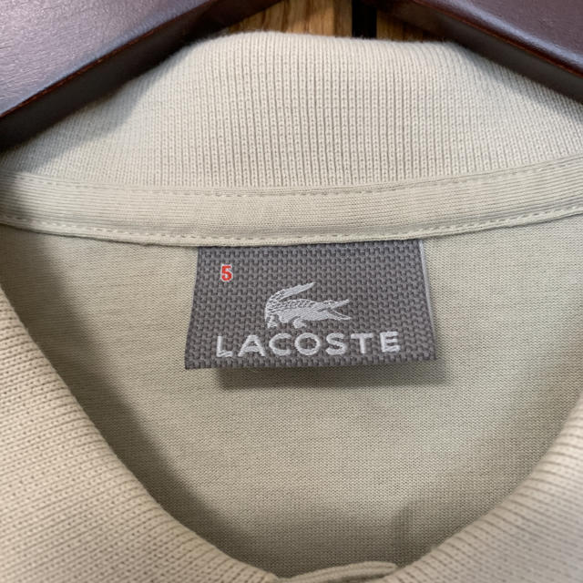 LACOSTE(ラコステ)のラコステ　長袖　ポロシャツ　ベージュ メンズのトップス(ポロシャツ)の商品写真