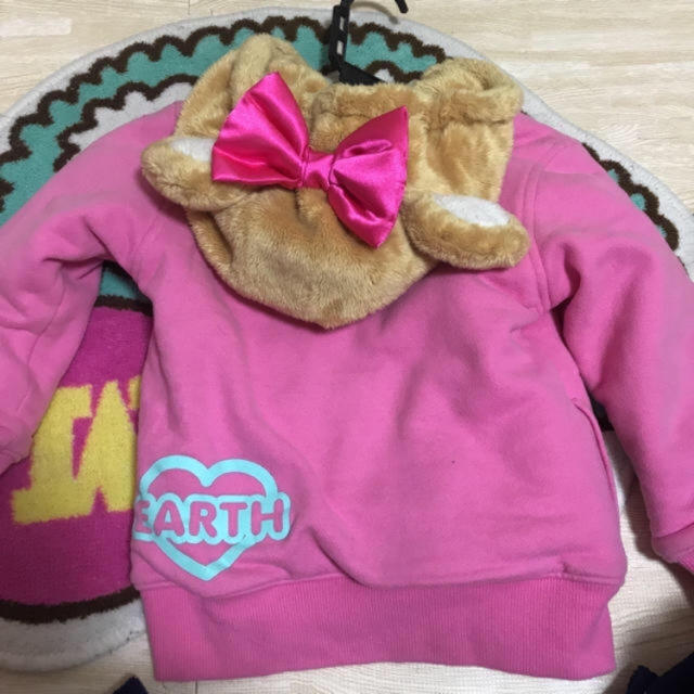 EARTHMAGIC(アースマジック)のくま耳ブルゾン キッズ/ベビー/マタニティのキッズ服女の子用(90cm~)(ジャケット/上着)の商品写真