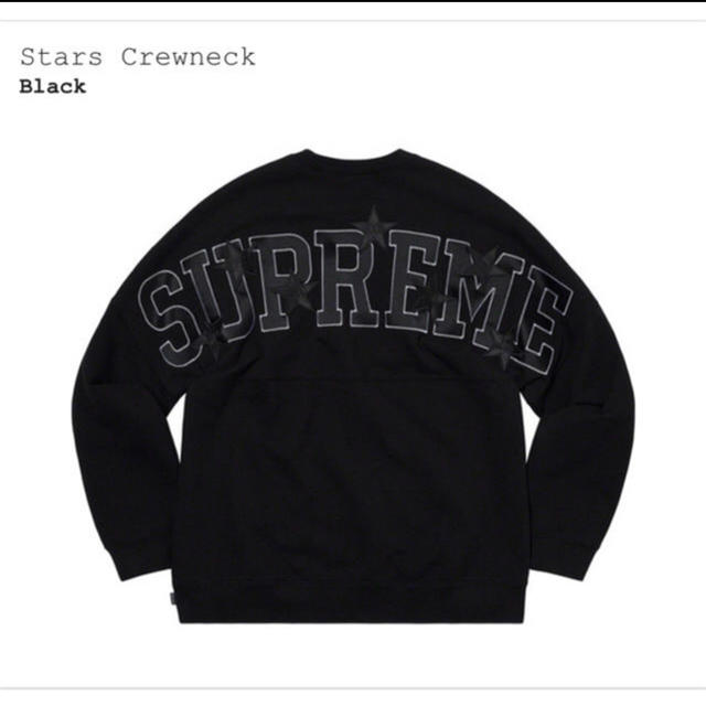 20SS SUPREME Stars Crewneck L black