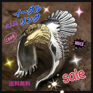 《大人気》イーグルリング 指輪☆シルバー ゴールド☆ビッグ メタル【SALE】(リング(指輪))