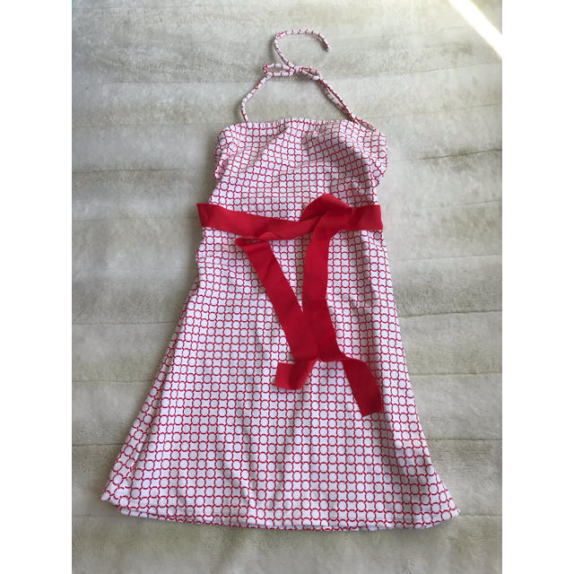 水着　ビキニ　赤　ワンピース付 レディースの水着/浴衣(水着)の商品写真