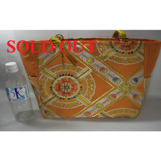 着物帯バッグ　金銀糸幾何学文様　「祇園祭」sold out(バッグ)
