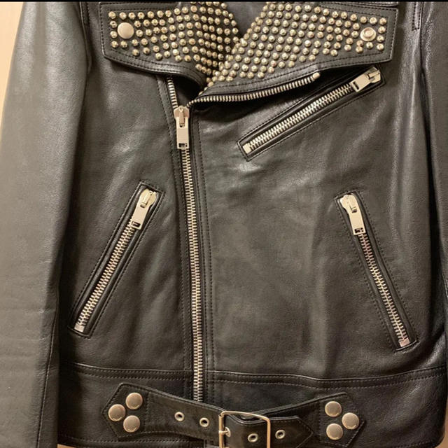 Saint Laurent - サンローランパリ ラペルスタッズ レザーライダースブルゾンの通販 by ppyyaa's shop