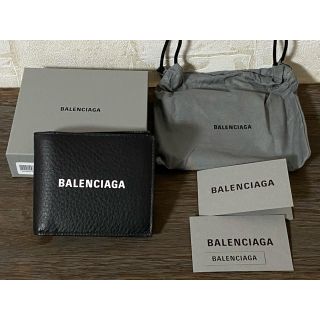 バレンシアガ(Balenciaga)のBALENCIAGA バレンシアガ  EVERYDAY 二つ折り財布　ブラック(折り財布)