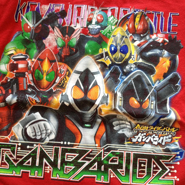 BANDAI(バンダイ)の仮面ライダーガンバライドTシャツ☻100 キッズ/ベビー/マタニティのキッズ服男の子用(90cm~)(その他)の商品写真