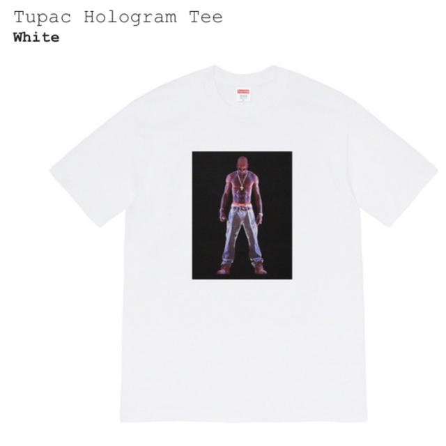 SUPREME Tupac Hologram Tee 2pac white 白