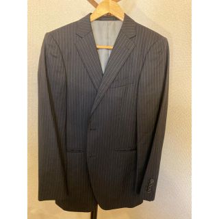 スーツカンパニー(THE SUIT COMPANY)の黒ストライプメンズ スーツセットアップ ジャケット(セットアップ)