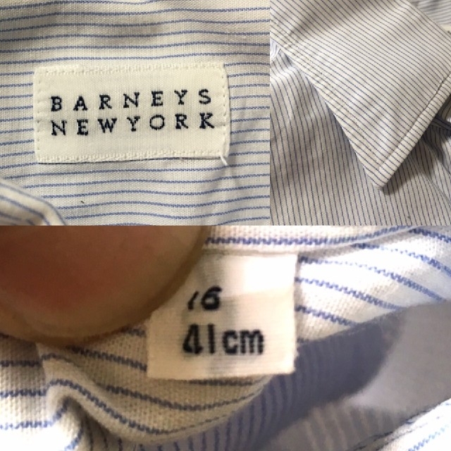 BARNEYS NEW YORK(バーニーズニューヨーク)のたちこさん専用 セミワイドカラー ストライプ柄 ドレスシャツ メンズのトップス(シャツ)の商品写真