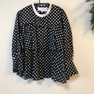 ドゥロワー(Drawer)のdrawer t-mat ドットフリルブラウス　美品　ドゥロワー(シャツ/ブラウス(長袖/七分))