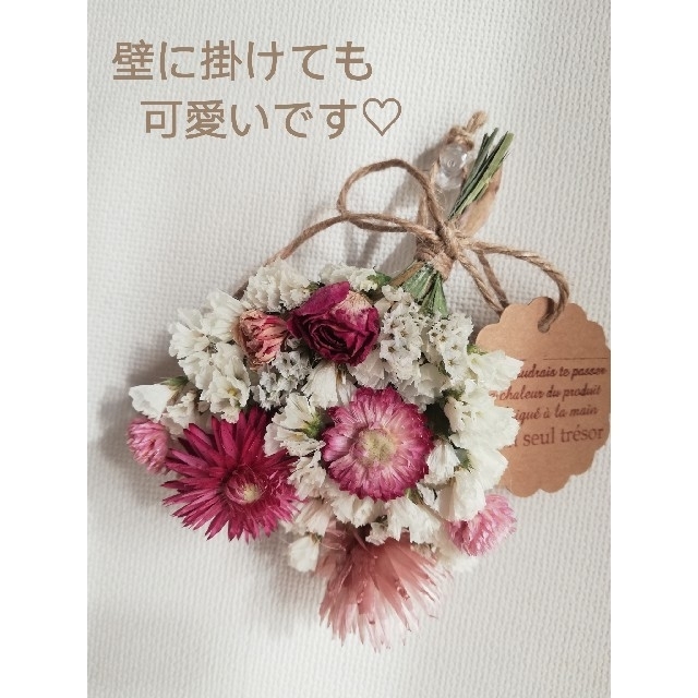 ドライフラワー*°♡春 pinkミニスワッグ2点セット ドライフラワー*°♡春 pinkミニスワッグ2点セット