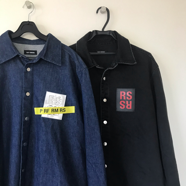 RAF SIMONS(ラフシモンズ)のRAF SIMONS ラフシモンズ　デニムシャツ　ブラック メンズのジャケット/アウター(Gジャン/デニムジャケット)の商品写真