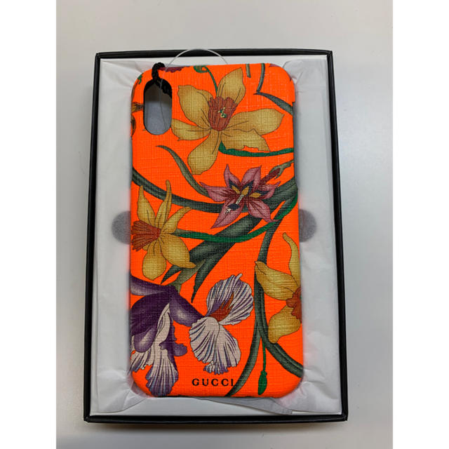 Gucci - 新品　フローラ プリントiPhoneX/XSケース　オレンジの通販