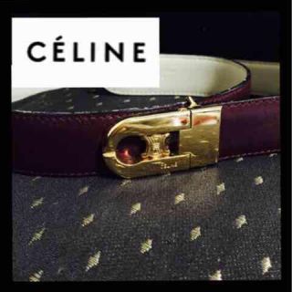 セリーヌ(celine)の正規セリーヌ美品レザーベルトボルドー(ベルト)