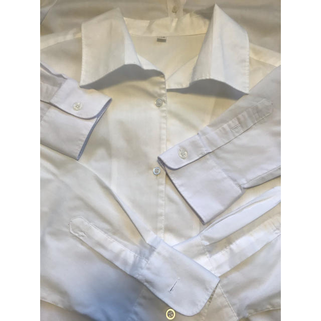 EASTBOY(イーストボーイ)のワイシャツ　2点セット　制服　白シャツ　1度使用のみ　美品　長袖シャツ　11号 レディースのトップス(シャツ/ブラウス(長袖/七分))の商品写真