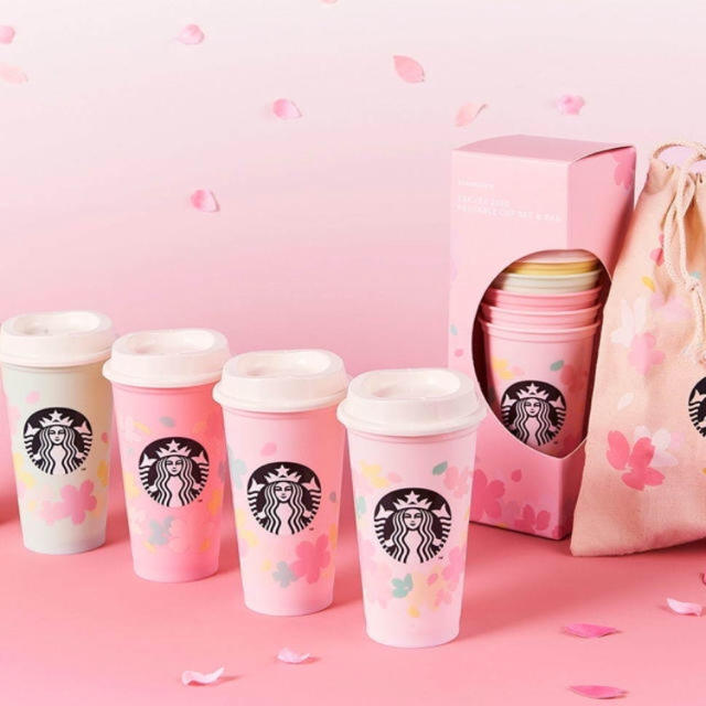 Starbucks Coffee(スターバックスコーヒー)のスタバ　サクラ　リユーザブルカップ473mlセット&バッグ インテリア/住まい/日用品のキッチン/食器(タンブラー)の商品写真