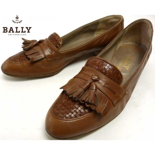 スイス製 バリー BALLY キルトタッセルローファー24.5-25cm