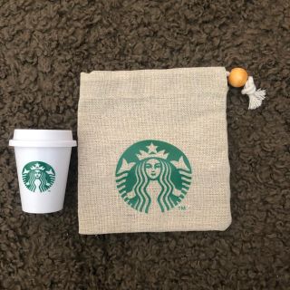 スターバックスコーヒー(Starbucks Coffee)のスターバックス 巾着ポーチ ミニカップ(ノベルティグッズ)