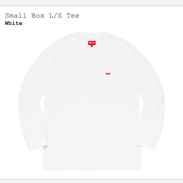 WhiteSIZEsupreme Small Box L/S Tee