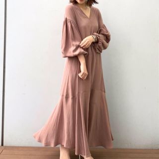 プラージュ(Plage)のPlage Cu/Ry ティアードワンピース ピンク 完売商品(ロングワンピース/マキシワンピース)