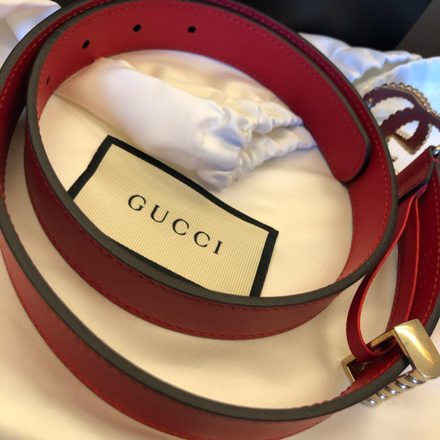 Gucci(グッチ)の19AW グッチ　トーション ダブルG レザーベルト レディースのファッション小物(ベルト)の商品写真