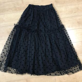 ザラ(ZARA)のbirthdaybash ドットチュールスカート(ロングスカート)