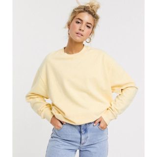 エイソス(asos)の最終値下げ　ASOS レモンカラー スウェット トレーナー(トレーナー/スウェット)