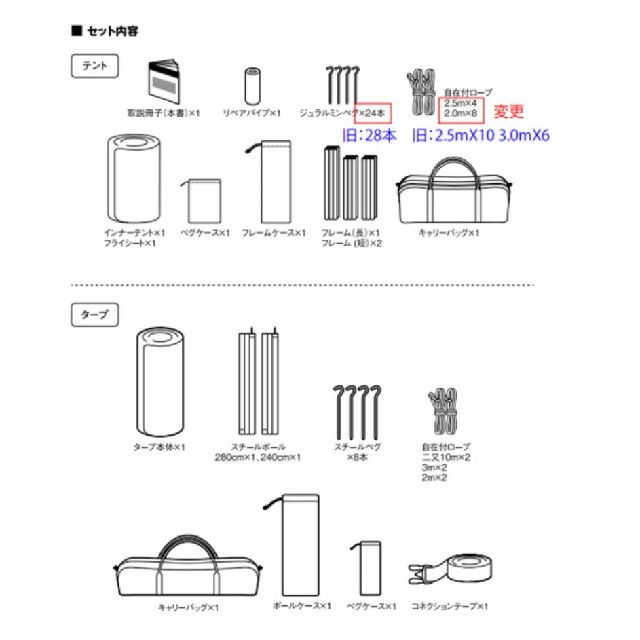 Snow Peak(スノーピーク)のsnow peak(スノーピーク) エントリーパック TT SET-250H スポーツ/アウトドアのアウトドア(テント/タープ)の商品写真