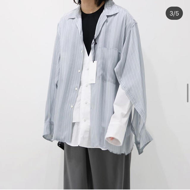 メンズYOKE 20ss oversized stripe shirts