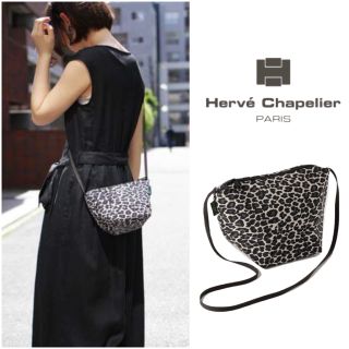 エルベシャプリエ(Herve Chapelier)の一度のみ使用▼グリーンレーベル別注　エルベシャプリエ　ミニポシェット　パンサー(ショルダーバッグ)