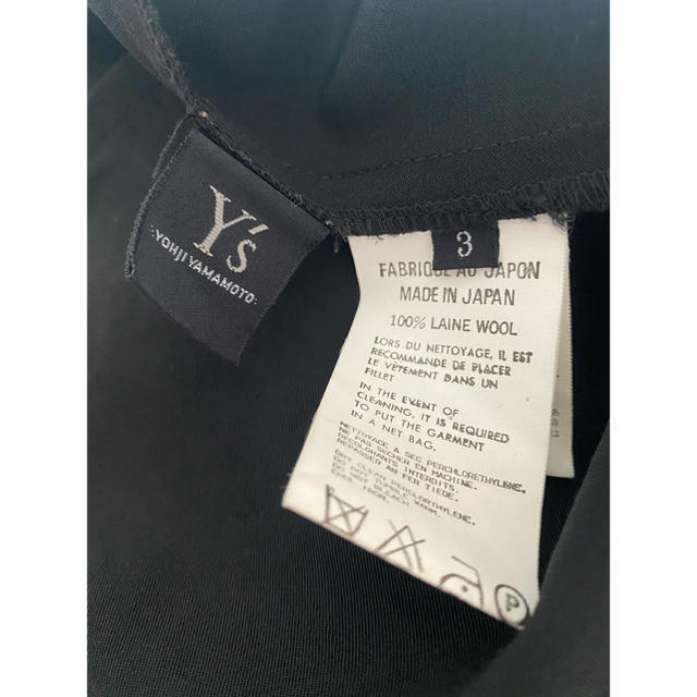 Y's(ワイズ)のY’s ワイズ ヨウジヤマモト オーバープリーツスカート ブラック サイズ3 レディースのスカート(ロングスカート)の商品写真
