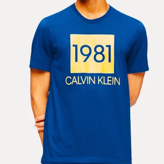 Calvin Klein(カルバンクライン)の☆CALVIN KLEIN 最新作のメンズ1981ロゴプリントクルーネック半袖T メンズのトップス(Tシャツ/カットソー(半袖/袖なし))の商品写真