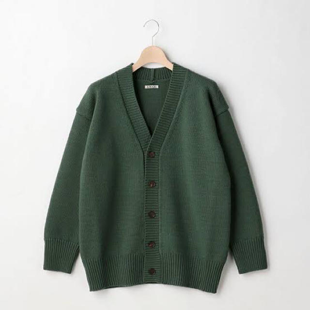 AURALEE Felt Wool Yarn Knit Cardigan - カーディガン