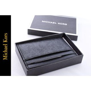 マイケルコース(Michael Kors)のマイケルコース 新品♡カードケース 名刺入れ 定期入れ マネークリップ ブラック(名刺入れ/定期入れ)