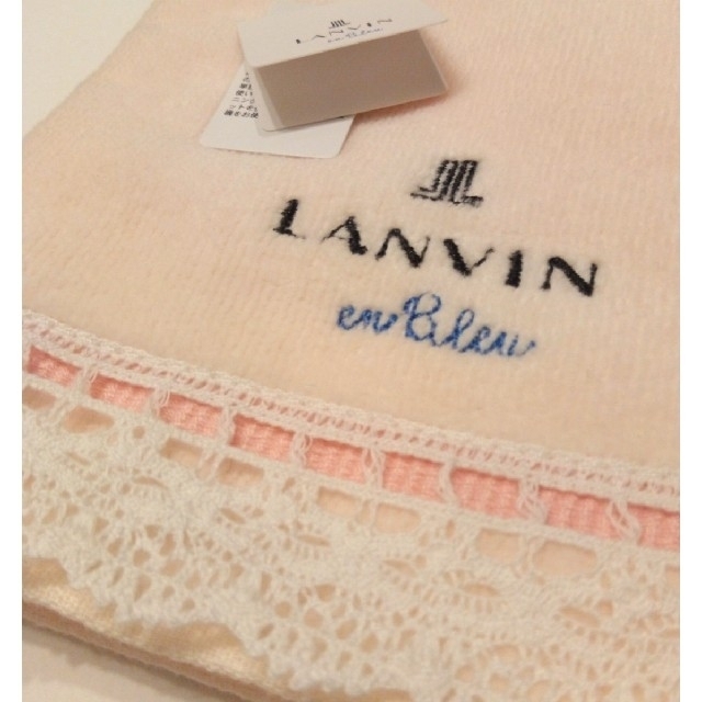LANVIN en Bleu(ランバンオンブルー)の⑩ 新品 LANVIN en Blue タオル ハンカチ　ランバン　レース レディースのファッション小物(ハンカチ)の商品写真