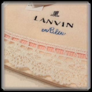 ランバンオンブルー(LANVIN en Bleu)の⑩ 新品 LANVIN en Blue タオル ハンカチ　ランバン　レース(ハンカチ)