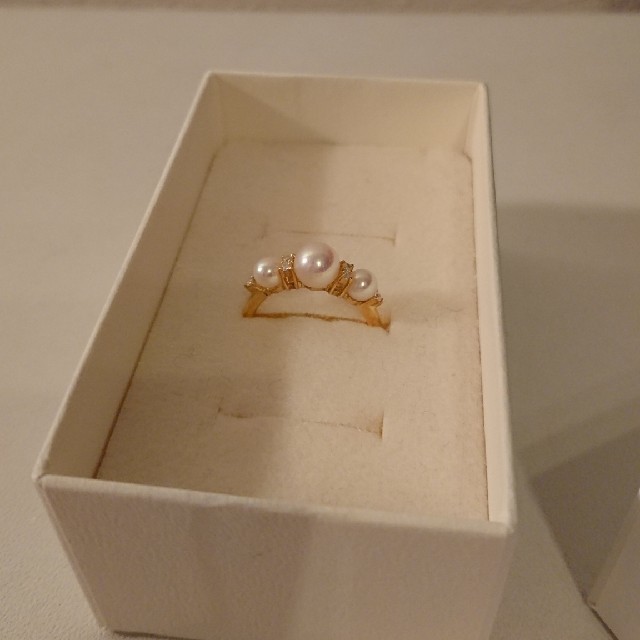 MIKIMOTO(ミキモト)のパール  K18 ダイヤ リング レディースのアクセサリー(リング(指輪))の商品写真
