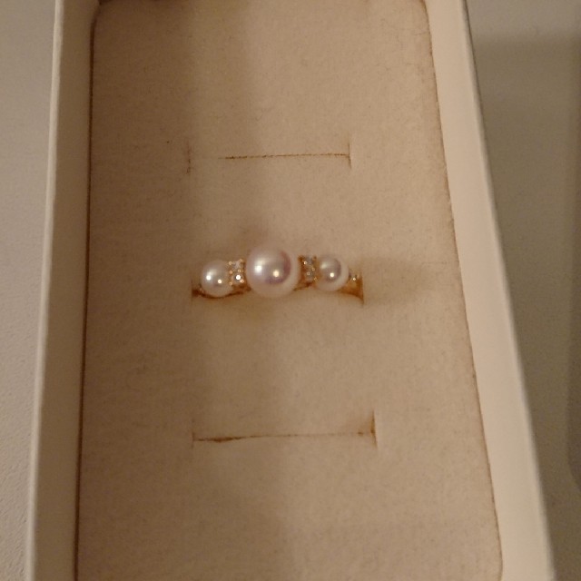 MIKIMOTO(ミキモト)のパール  K18 ダイヤ リング レディースのアクセサリー(リング(指輪))の商品写真