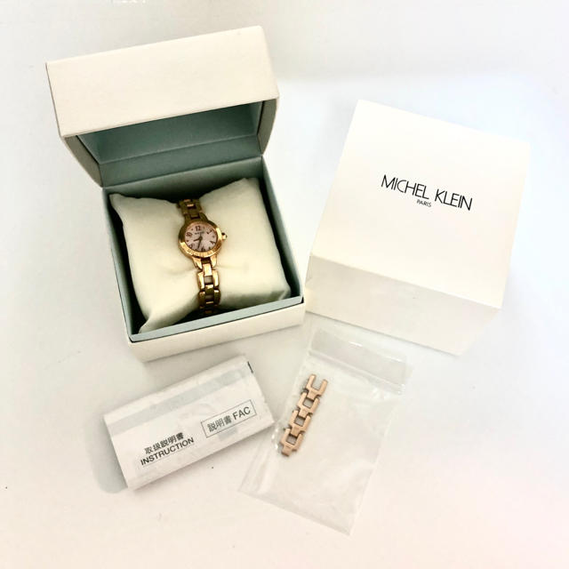 MK MICHEL KLEIN(エムケーミッシェルクラン)のMICHEL KLEIN 腕時計　ピンクゴールド レディースのファッション小物(腕時計)の商品写真