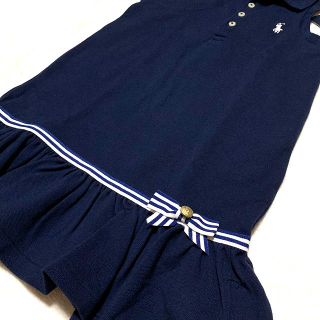 POLO RALPH LAUREN(ポロラルフローレン)の新品✨ノースリーブ ポロシャツ ワンピース 4T/110 キッズ/ベビー/マタニティのキッズ服女の子用(90cm~)(ワンピース)の商品写真