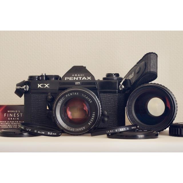 PENTAX(ペンタックス)のPentax KX + SMC Pentax レンズ２本・美品・試写済 スマホ/家電/カメラのカメラ(フィルムカメラ)の商品写真